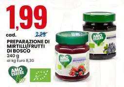 Eurospin Preparazione di mirtilli frutti di bosco AMO ESSERE offerta