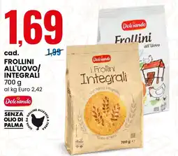 Eurospin Frollini all'uovo/ integrali Dolciando offerta