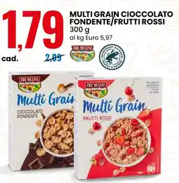Eurospin Multi grain cioccolato fondente/frutti rossi TRE MULINI offerta