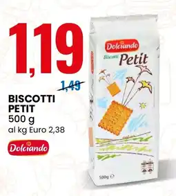Eurospin Biscotti petit Dolciando offerta