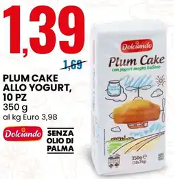 Eurospin Plum cake allo yogurt, 10 pz Dolciando offerta