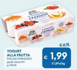 MD Discount Yogurt alla frutta malga paradiso gusti assortiti offerta