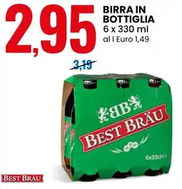 Eurospin Birra in bottiglia BEST BRÄU offerta