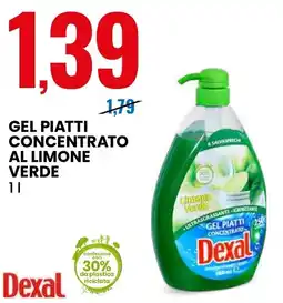 Eurospin Gel piatti concentrato al limone verde Dexal offerta