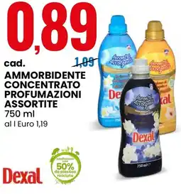 Eurospin Ammorbidente concentrato profumazioni assortite Dexal offerta