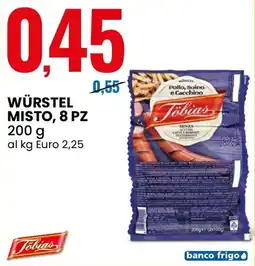 Eurospin Würstel misto, 8 pz Tobias offerta