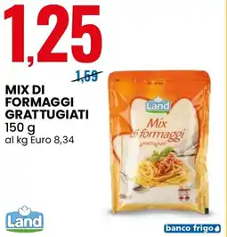 Eurospin Mix di formaggi grattugiati Land offerta