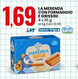 Eurospin La merenda con formaggio e grissini Land offerta