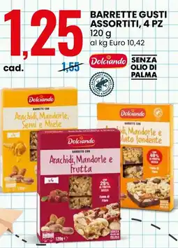 Eurospin Barrette gusti assortiti, 4 pz Dolciando offerta