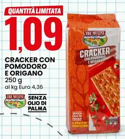 Eurospin Cracker con pomodoro e origano TRE MULINI offerta