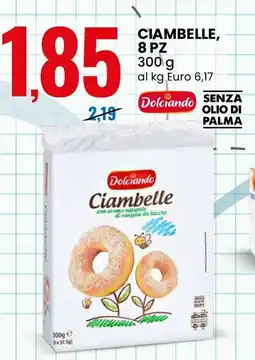 Eurospin Ciambelle, 8 pz Dolciando offerta