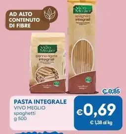 MD Discount Pasta integrale VIVO MEGLIO spaghetti offerta