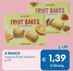 MD Discount 6 snack arancia/frutti di bosco offerta
