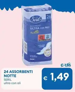 MD Discount 24 assorbenti NOTTE SERIL ultra con ali offerta