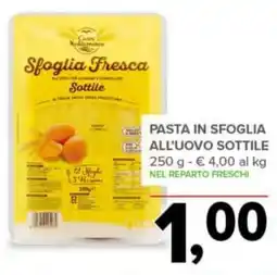 Todis Pasta in sfoglia all'uovo sottile offerta