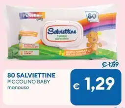 MD Discount 80 salviettine PICCOLINO BABY monouso offerta