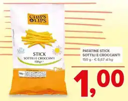 Todis Patatine stick sottili e croccanti CHIPS LIPS offerta
