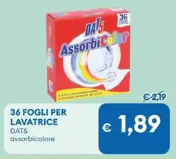 MD Discount 36 fogli per lavatrice dat5 assorbicolore offerta
