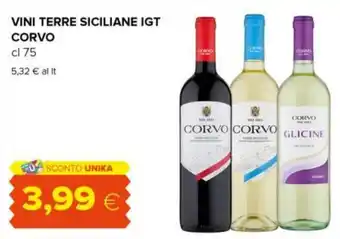 Tigre Vini terre siciliane IGT CORVO offerta