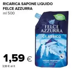 Tigre Ricarica sapone liquido FELCE AZZURRA offerta