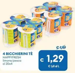 MD Discount 4 bicchierini tè HAPPYFRESH limone/pesca offerta