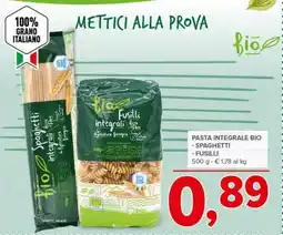 Todis Pasta integrale bio - spaghetti - fusilli offerta