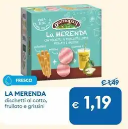 MD Discount LA MERENDA dischetti al cotto, frullato e grissini offerta