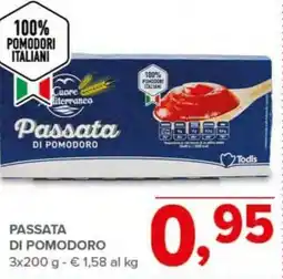 Todis Passata di pomodoro Cuore literranco offerta