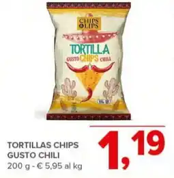 Todis CHIPS TOLIPS tortilla gusto chips chili offerta