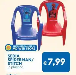 MD Discount Sedia spiderman/ stitch in plastica offerta