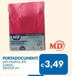 MD Discount Portadocumenti con elastico, a4, 3 pezzi, offerta