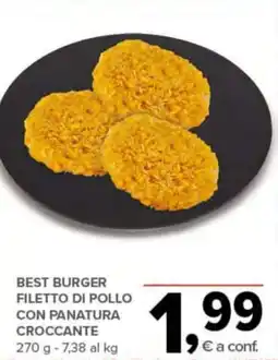 Todis Best burger filetto di pollo con panatura croccante offerta