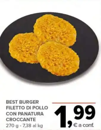 Todis Best burger filetto di pollo con panatura croccante offerta