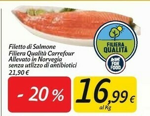 Carrefour Market Carrefour filetto di salmone filiera qualità offerta