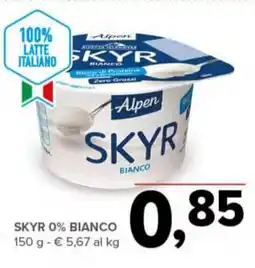 Todis Skyr 0% bianco Alpen offerta