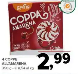 Todis Loving 4 coppe all'amarena offerta