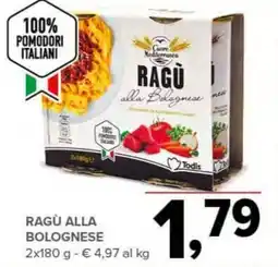 Todis Cuore Mediterranca Ragù alla bolognese offerta