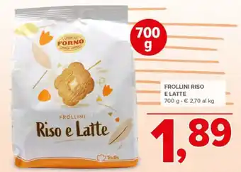 Todis Frollini riso e latte offerta