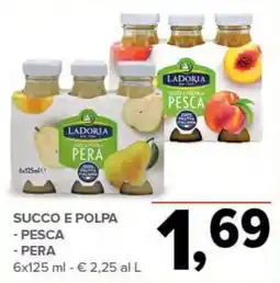 Todis LADORIA Succo e polpa - pesca - pera offerta