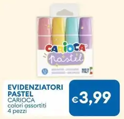 MD Discount Evidenziatori pastel CARIOCA colori assortiti 4 pezzi offerta