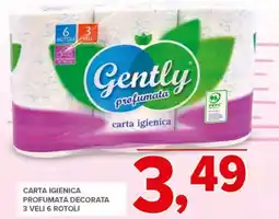 Todis Carta igienica profumata decorata 3 veli 6 rotoli offerta