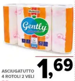 Todis Multiuso Asciugatutto 4 rotoli 2 veli offerta
