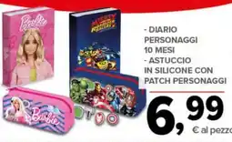 Todis Diario personaggi 10 mesi - astuccio in silicone con patch personaggi offerta