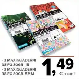 Todis MITAMA 3 maxiquaderni-3 maxiquaderni 5MM offerta