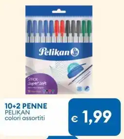 MD Discount 10+2 penne PELIKAN colori assortiti offerta