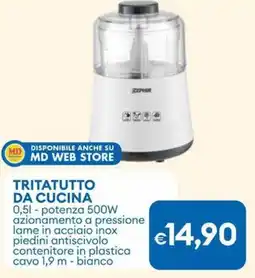MD Discount Tritatutto da cucina potenza 500w offerta