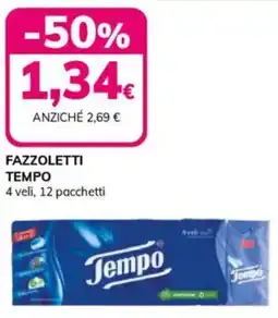 Basko Fazzoletti TEMPO 4 veli, 12 pacchetti offerta