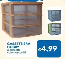 MD Discount Cassettiera hobby 3 cassetti colori assortiti offerta