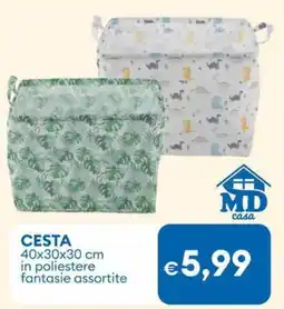 MD Discount CESTA in poliestere fantasie assortite offerta