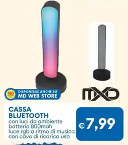 MD Discount Cassa bluetooth con luci da ambiente batteria 800mah offerta